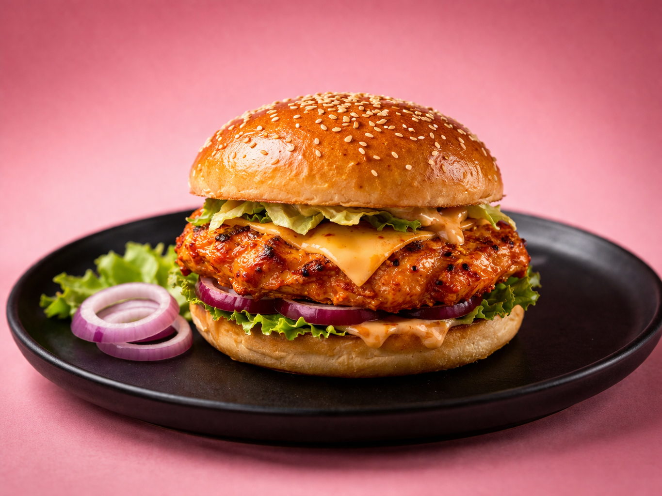 Fiery Peri Peri Chicken Burger